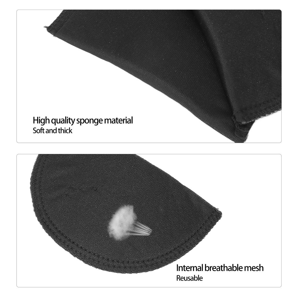 Shoulder Pads Soft Sponge Comfortable Anti Slip Reusable Thicken Shoulder Pads for Clothing Black