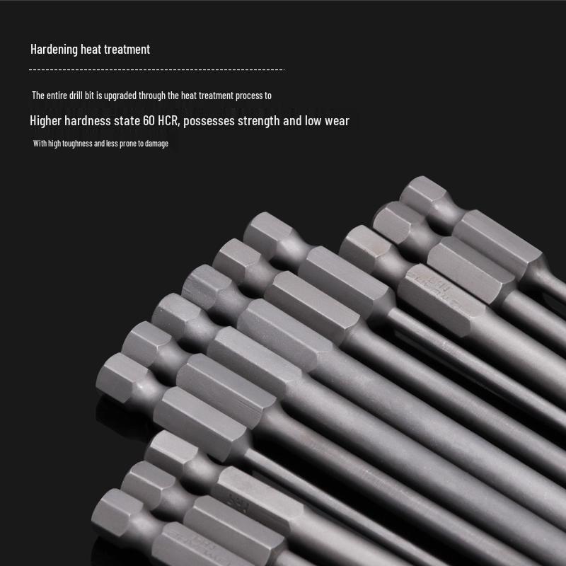 Magnetic Phillips Electric Screwdriver Bit Set (3/4/5/6mm) - S2 Steel Extension