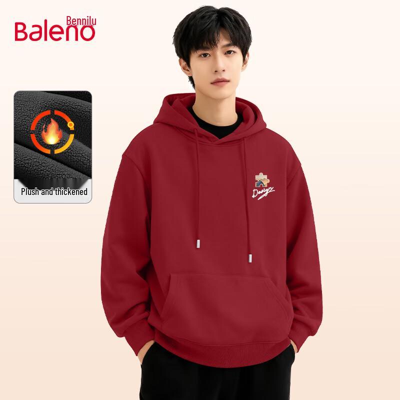 Baleno Men's Fleece Lined Hooded Sweatshirt