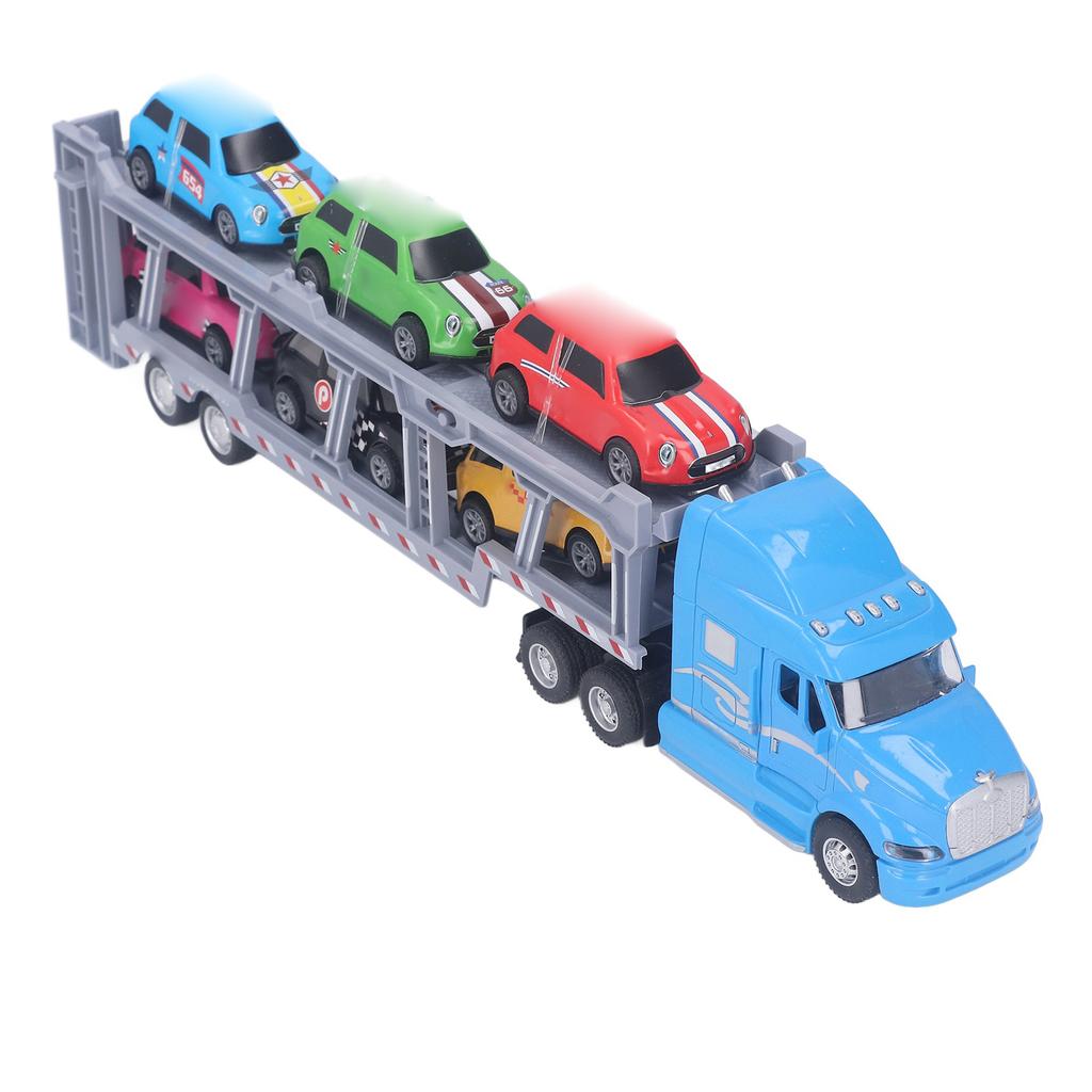 Transport Truck Toy 1/48 Scale Simulation Pull Back Collectible Cars Carrier Truck Set for Boys