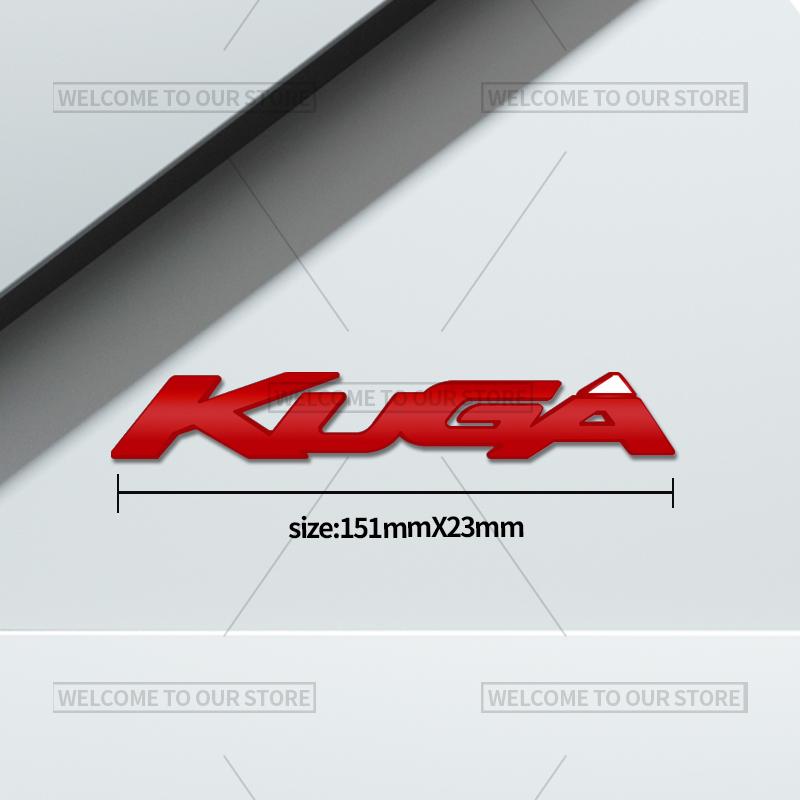 BLFE6 3D Car Styling For Ford Kuga Letter Emblem ST MK2 MK3 Badge Metal Stickers Rear Trunk Decals Auto Accessories