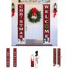Festive Christmas Hanging Sign Banner Flag Xmas Party Outdoor Decoration