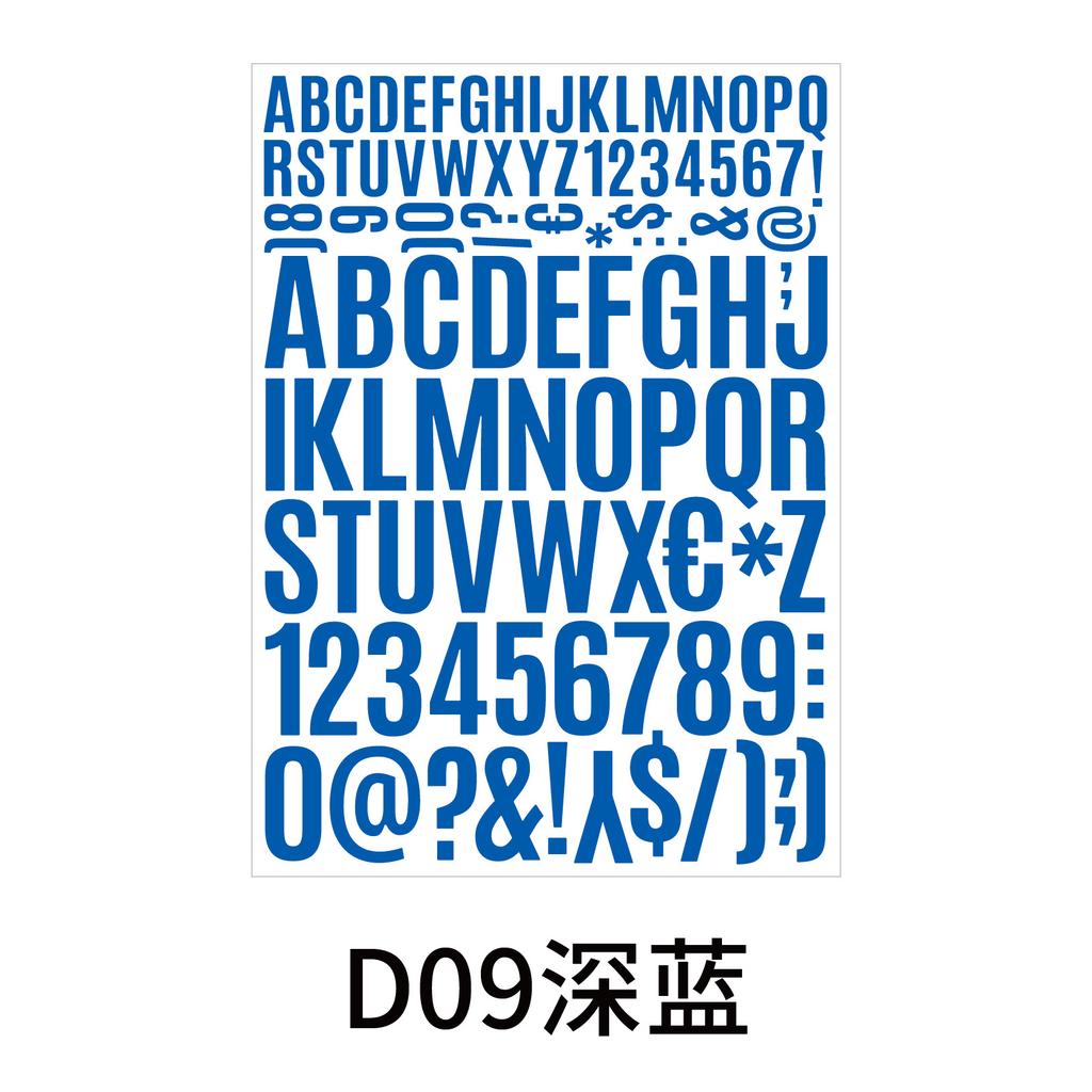 Letter Sticker 2+4cm Vinyl PVC Waterproof Self-adhesive Mailbox Car Size Alphanumeric Sticker