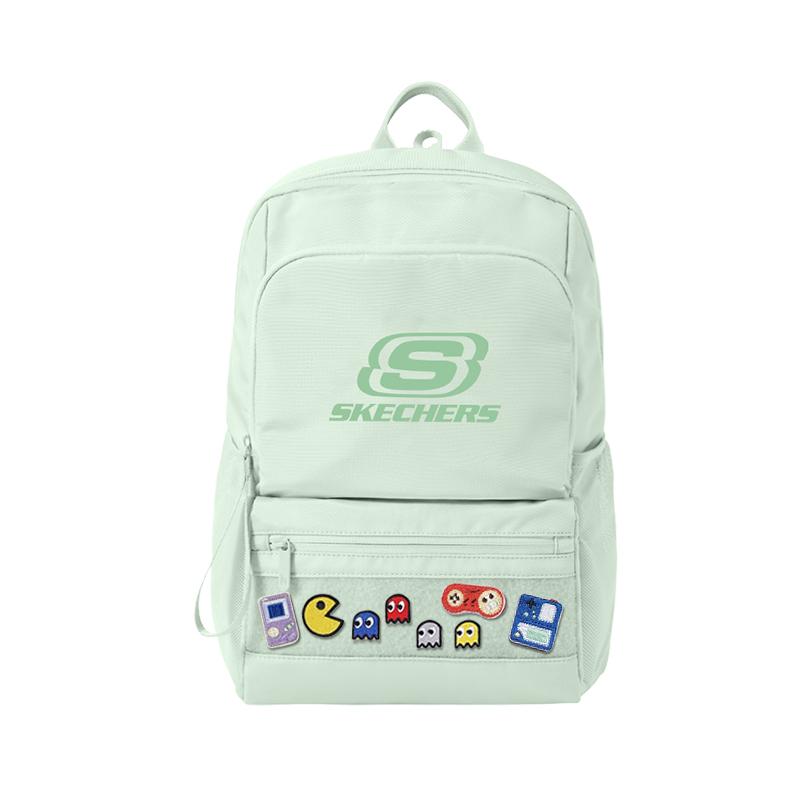 Skechers Diy Creative Velcro Fresh College Style Fashion Versatile Casual Backpack Unisex backpack Avocado-Green L424K129-000U Sapphire Green
