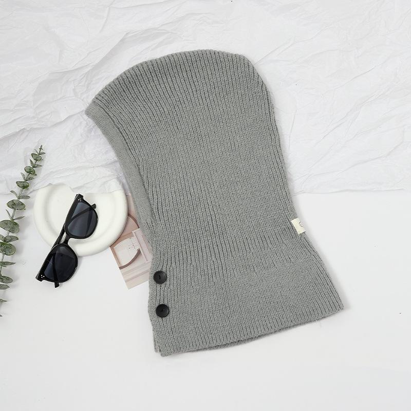 Hat scarf integrated hat women's fashion warm balaclava hat knitted scarf