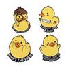 Delightful Cartoon Duck Brooch Colorful Gold Alloy Pin Perfect For Summer Accessories