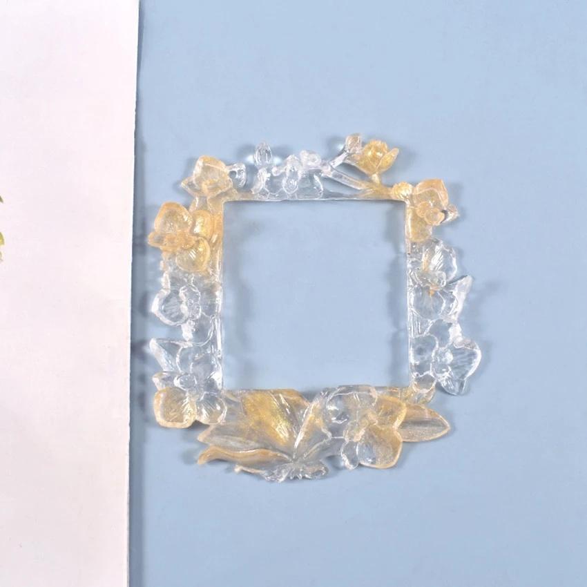 Forma silikonowa do kleju kryształowego DIY Domowe Kreatywne Ładne Koronkowe Przezroczyste Naklejki Dekoracyjne na Włącznik