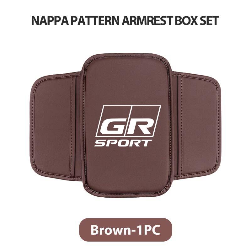 For Toyota Leather Car Armrest Box Cushion Side Storage Pocket Protector Cover GR Sport Crown RAV4 Yaris Land Cruiser Corolla