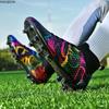 31-46 Children Graffiti Football Boots High-quality Artificial Lawn Socks Outdoor Men's Long Nail Sports Football Boots