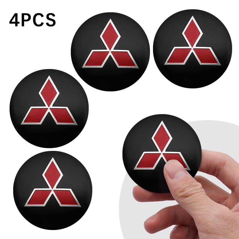 4Pcs 56mm Car Wheel Center Hub Cap Stickers Badge Decals For Mitsubishi ASX Lancer 9 10 Outlander 3 Pajero L200 Colt Accessories