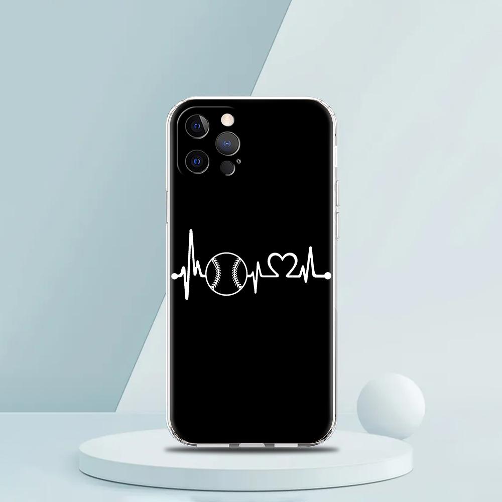 For iPhone 15 16 14 13 12 mini 11 Pro Max XS X XR SE 7 8 Plus Silicone Clear Cover Tennis Ball Sport Phone Case