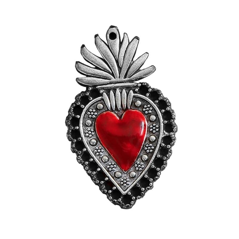 

Heart-shaped Pendant Punk Style Heart Charm Gothic Hanging Ornamnet Jewelry Making DIY Handmade Accessories