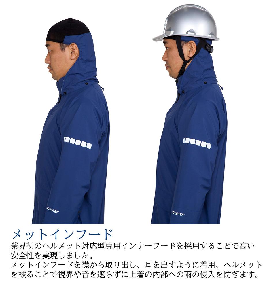 AP2500 Rain Meister Professional Rain Suit with Storage Bag [MAEGAKI] Gore-Tex® (Navy, L)
