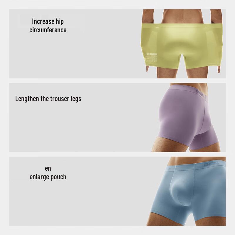 Banana Inside 518S Max Plus-Size Men's Modal Antibacterial Boxer Briefs 3-Pack