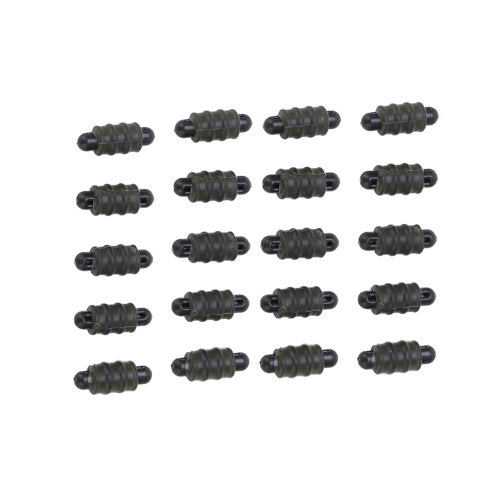 

20pcs Carp Fishing Method Connectors Threaded Outside Stop Beads Feeder Accessories