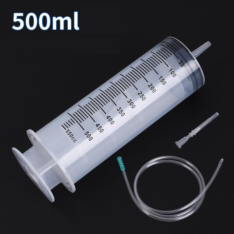 500ml Plastic Liquid Syringe with 1m Catheter for Liquids,Oil
