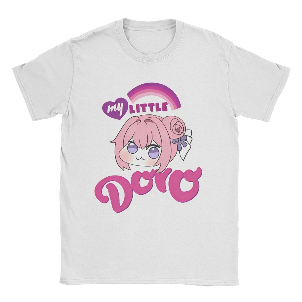 Doro Meme Nikke Doubt T-Shirts for Men Women Cartoon Game Funny 100% Cotton Tees Crewneck Short Sleeve T Shirt Original Clothing