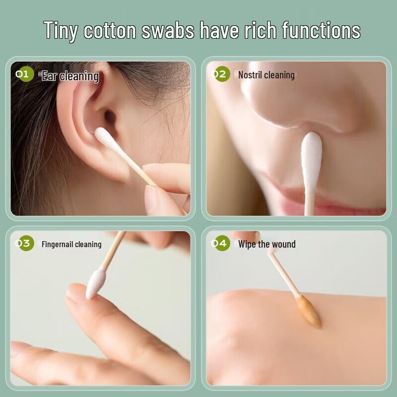 CHAHUA Double-Headed Bamboo Cotton Swabs