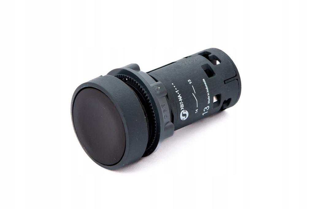 SELF-RETURN BUTTON, COVERED, BLACK - 1NO