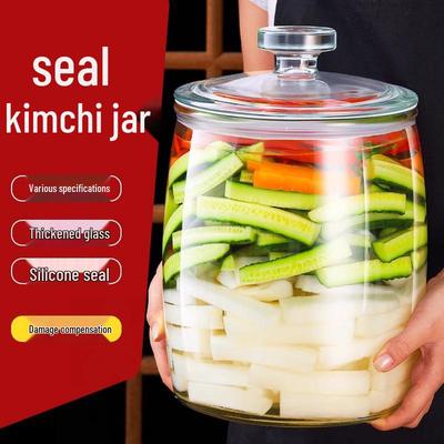 Sichuan eingelegtes Gemüse Gärglas mit weiter Öffnung - Glas, Lebensmittelecht, Verdickt, Großes Fassungsvermögen, Für den Heimgebrauch