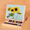 Multifunction Portable Wooden Table Easel Beech Wood Sketch Drawer Box Folding Easel  Desktop Use