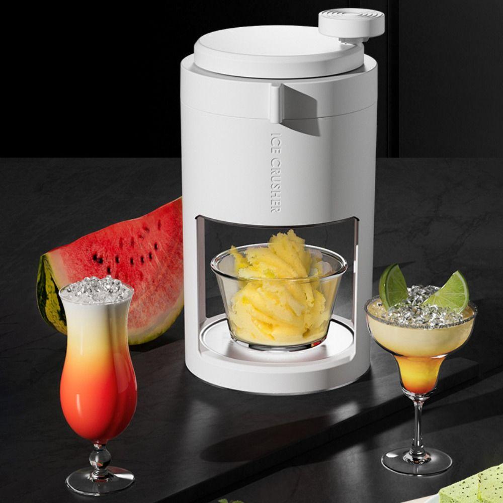 Manual Ice Shaver Pressure Spring Anti-Slip Design Ice Crusher  Easy To Clean