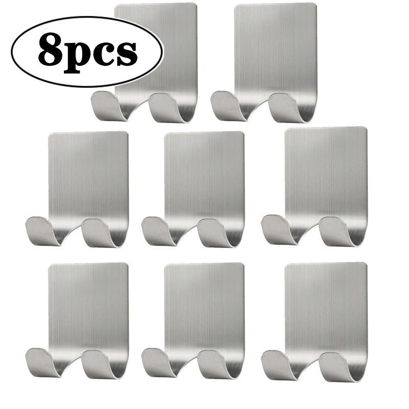 8/1pcs Stainless Steel Razor Holder Men Shaver Storage Rack Wall Hooks Shaver Shelf Razor Shaving Stand Rack Bathroom Organizer