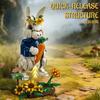 Non-Toxic Moc Rabbit Cat Model Building Blocks Creative Countryside Carrots Sunflowers Desk Ornament Assembly Animal Brick Toys Kids Gifts