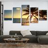 5 Teile/satz Sonnenuntergang Meer Kokosnussbaum Wand Ungerahmt Malerei Wohnzimmer Wohnkultur