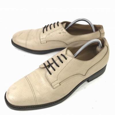 Germany Leather Straight Tip Dress Shoes Beige 26.5(USED)