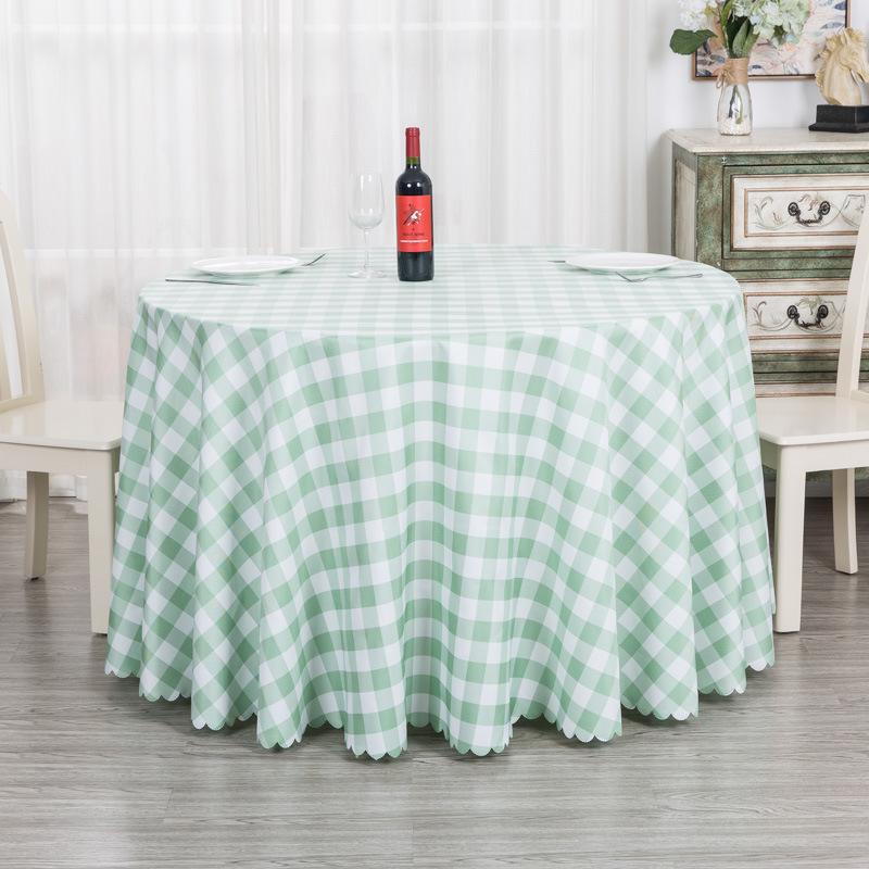 

Polyester Plaid Table Cloth Cover 140 160 180 200 220 240 260 280 300 Cm Round Wine Red/Black/Blue Tablecloth Home Decoration Square 90x90cm світло-зелений колір