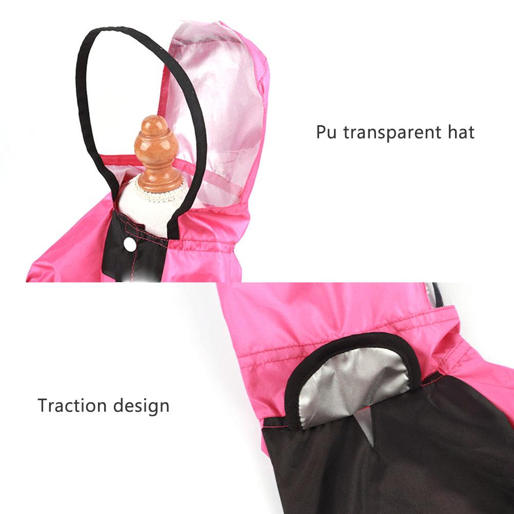 Pet Dog Raincoat Waterproof Pet Raincoat Jacket with Transparent Hat Pet Supplies