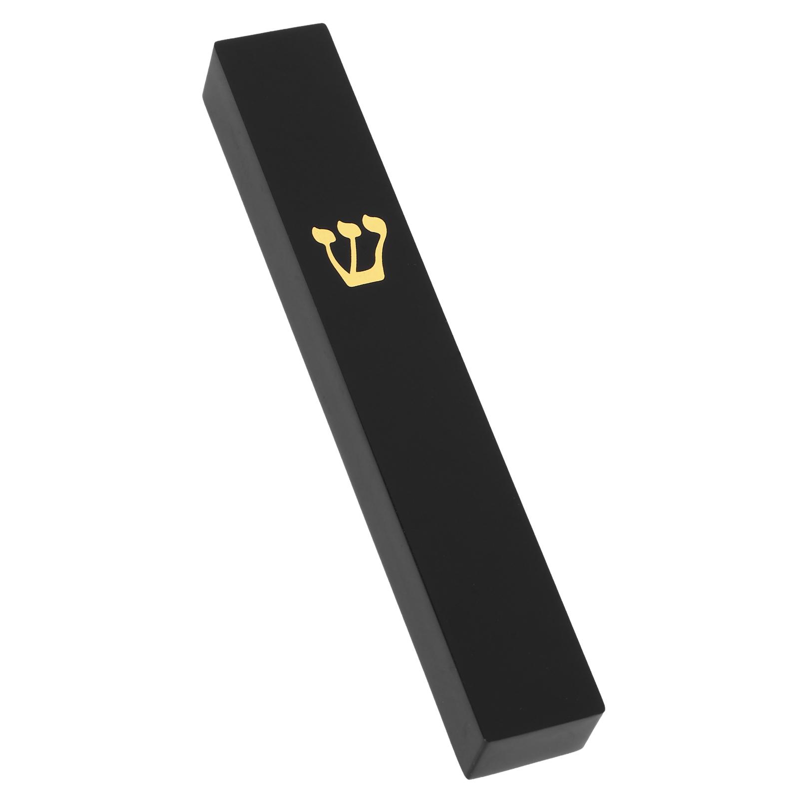 

3D Black Resin Door Pillar Crafts Religious Mezuzah Scroll Decoration Home Decorative Blessing Case Judaica Mezuzah Front Door чёрный