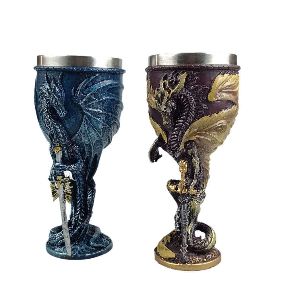 200ml Viking Wine Cup Stainless Steel Beer Mug Home Decoration Dragon Goblet  Gift