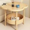 Bedside Coffee Table 2-Tier Flower Shaped Side with Open Storage Shelf Multifunctional Multi-functional Nightstands Living Room Bedroom Office