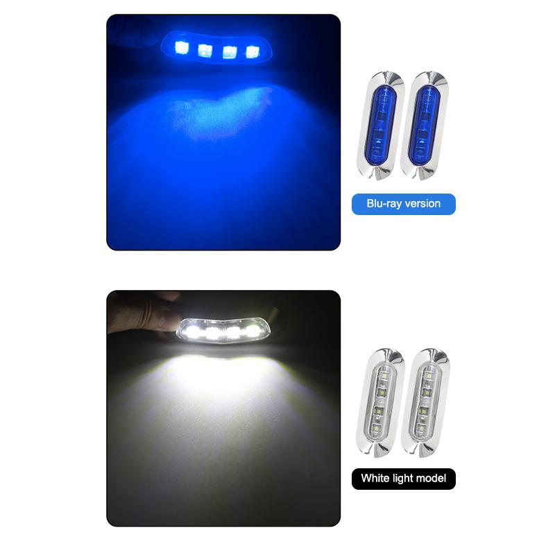 2Pcs 12V-24V Boat Navigation Led Boat Navigation Lights Waterproof For Marine Yacht Boat Signal Lamp