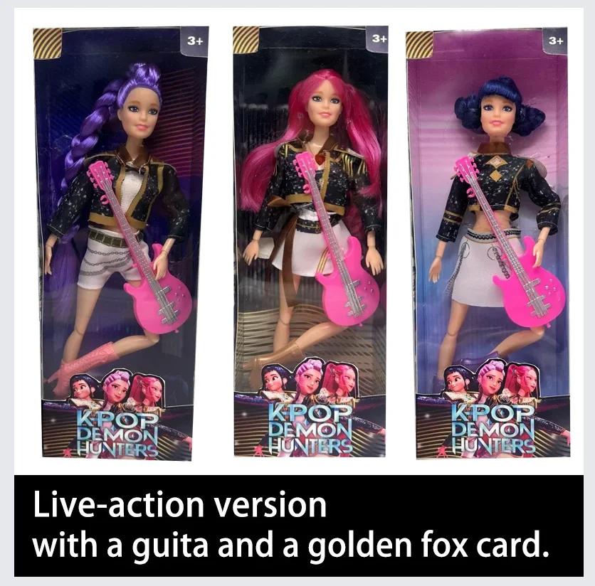 Rumi Mira Zoey Sussy Kpop Caçadores de Demônios Figura de Ação Brinquedo Luzes Coloridas Música Tema Para Fãs Presentes de Aniversário Infantil