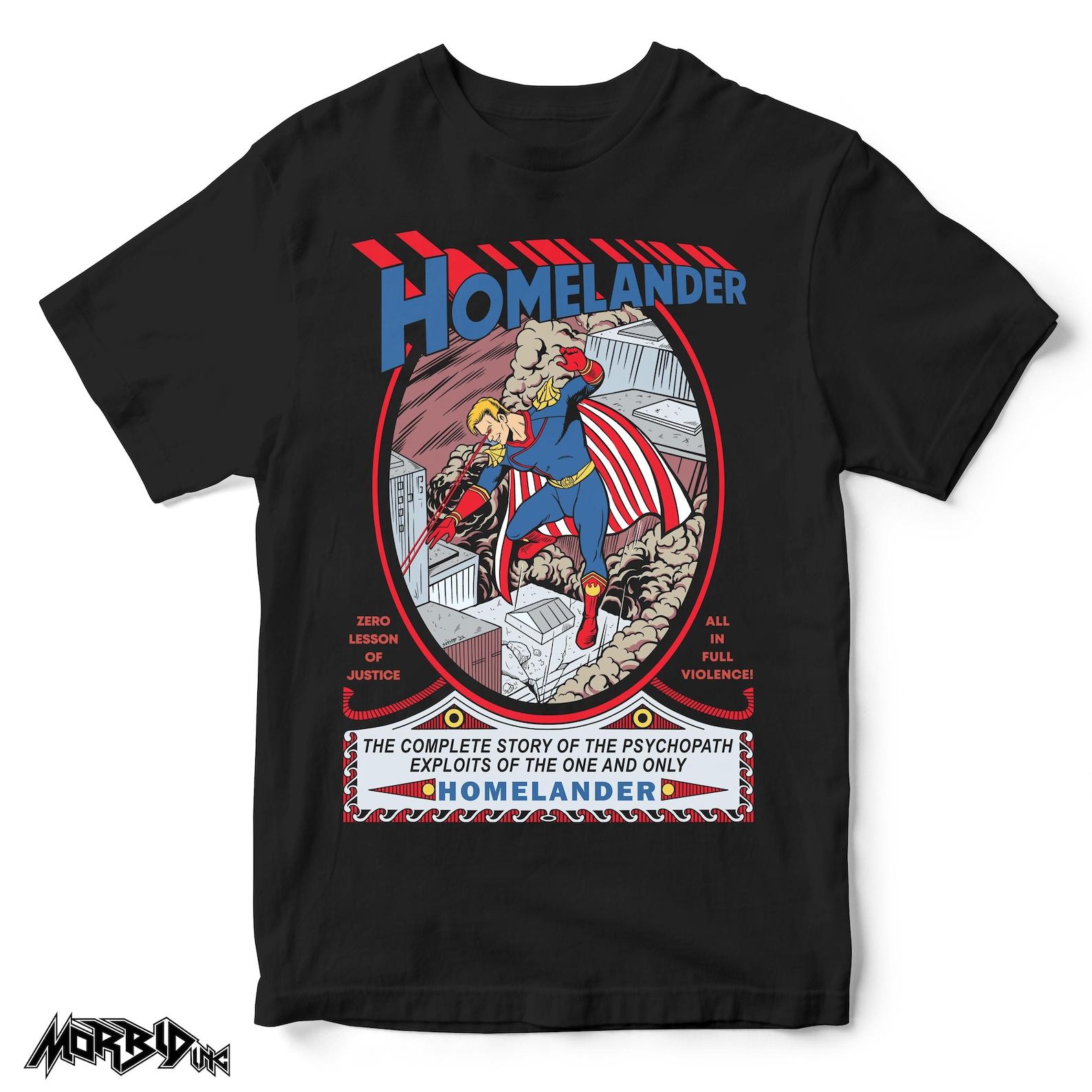 Homelander Retro Comic T-Shirt: The Boys Villain Tee L