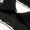 Li Ning Sports Life Collection Polo Shirt Men's Black Ivory Stripes APLU083-2