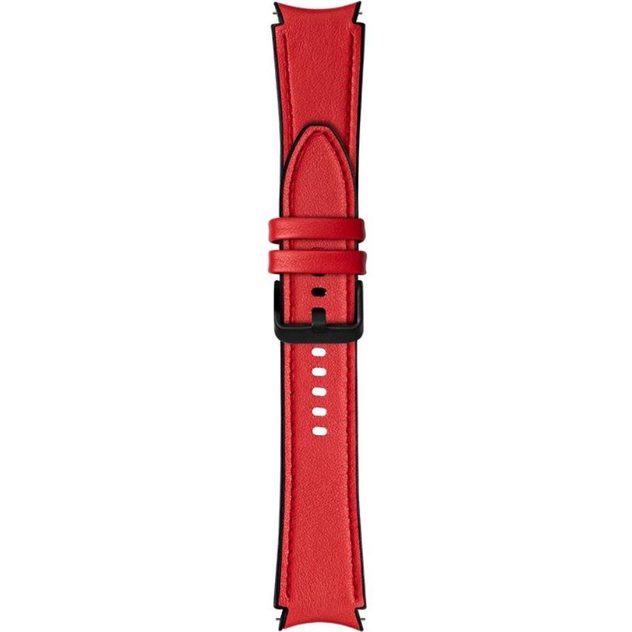 Leather Strap for Samsung Galaxy Watch 4/5/6/7/FE 40/42/43/44/45/46/47mm, Red