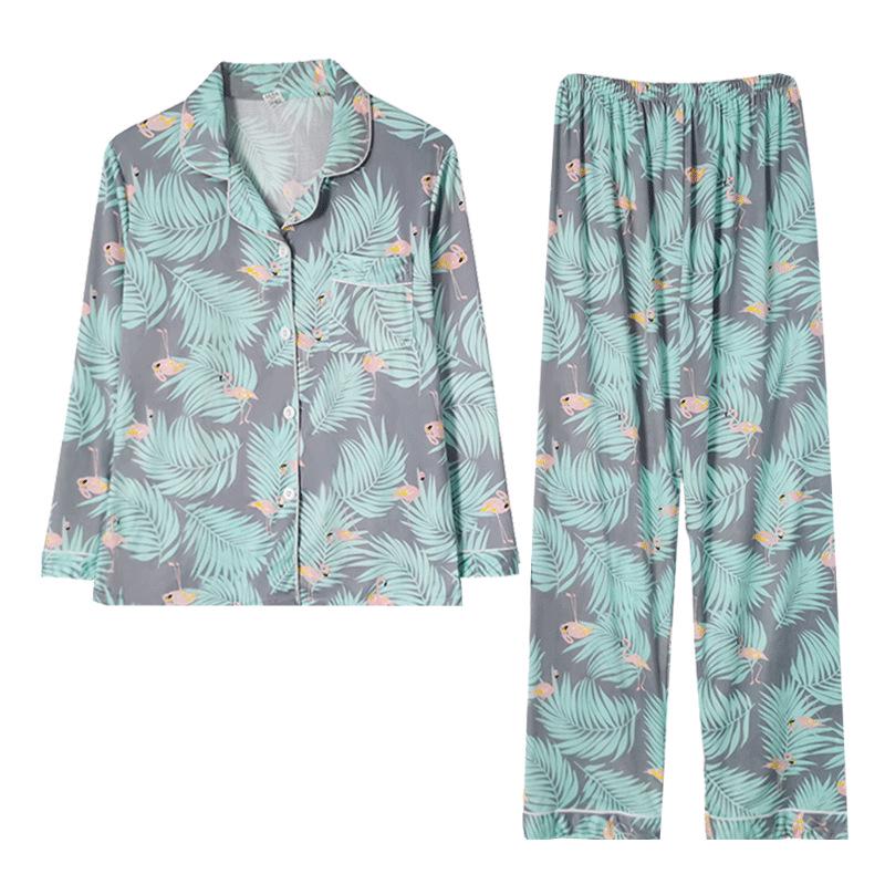 Breathable Long Sleeve Women’s Pajamas - Spring & Autumn Imitation Cotton Homewear Set