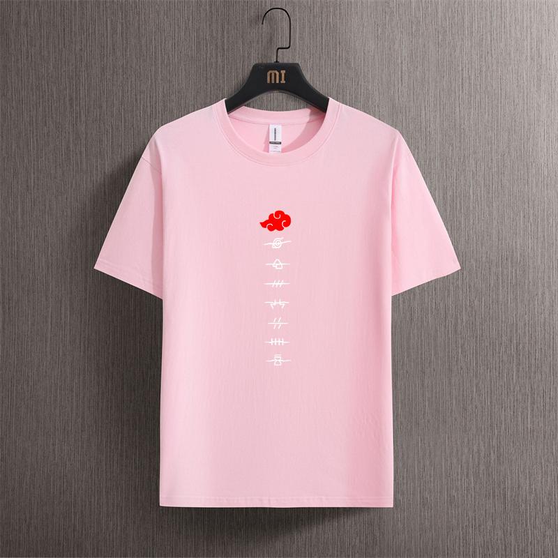 2024 New Mens and Women S Nine Tailed Fire T-shirt Shadow Ninja Short Sleeve Anime Surrounding Fashion Trend Top T-shirt Summer