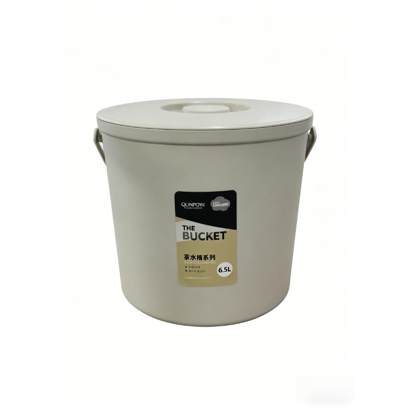 Tea Bucket Plastic Portable Round Waste Bin With Lid Filter Tea Residue Separation Barrel For Home Tea Ceremony Daily Use