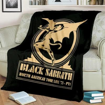 3D BLACK SABBATH Heavy Metal Rock Deka, Měkká přehozová deka pro Domov Ložnici Postel Pohovku Piknik Cestování Kancelář Krycí deka Děti