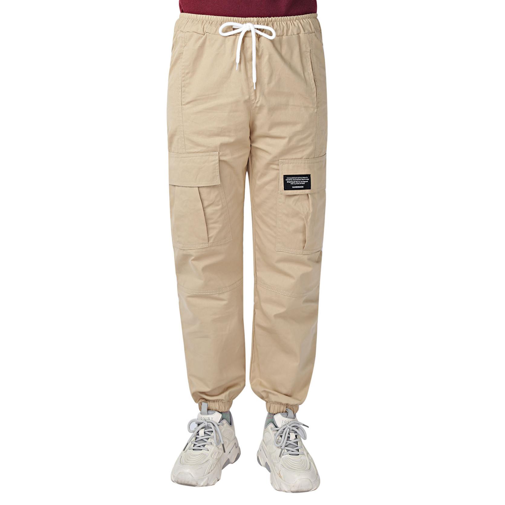 

Детские спортивные брюки для девочек, спортивная танцевальная одежда, свободные повседневные штаны-шаровары, спортивные штаны бежевый