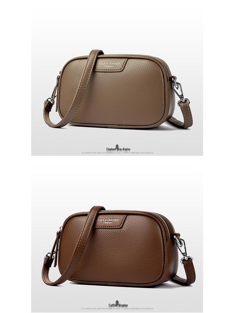 Neue Damen Umhängetasche aus echtem Leder - Klein, modisch, Retro Schultertasche quadratisch