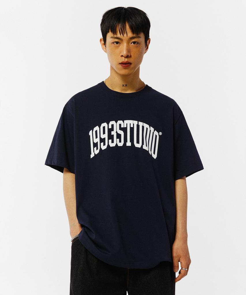 1993STUDIO Authentic Arch Logo T-Shirt_Navy