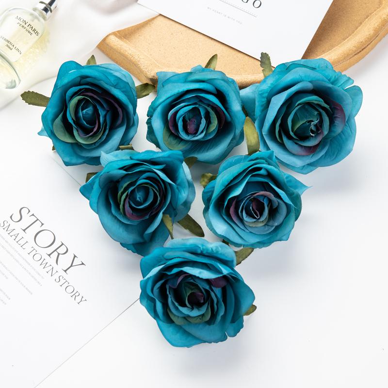 Artificial Flowers Roses Wedding Bouquets Home Decoration Garland Headdress Bridal Diy Gifts Box Christmas Garlands High Quality