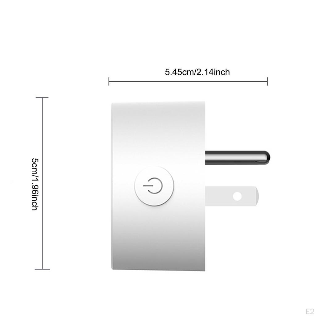 Smart Plug Home Outlet AC 110V 10A Professional 5.4x5cm Accessories White