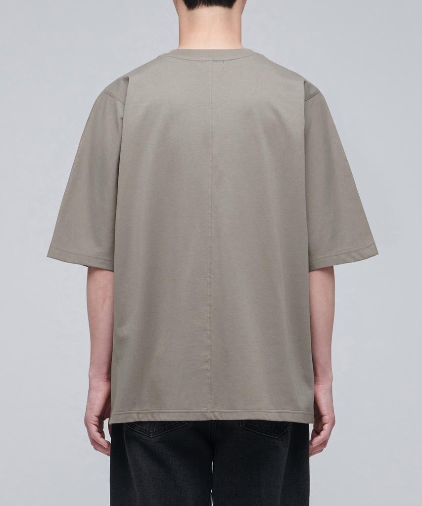 MUSINSA STANDARD Ponte Dolman Sleeve Oversized T-Shirt [Dusty Beige]
